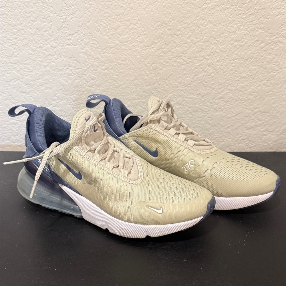 Nike Air Max Beige and Navy Sneakers